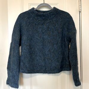 Uniqlo U Lemaire blue marled wool/alpaca sweater